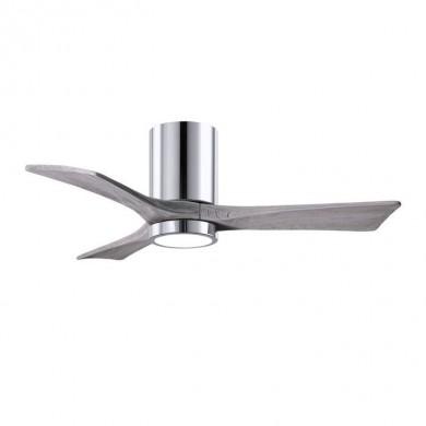 Ventilateur Plafond Irene-3HLK 106cm Chromé Poli Bois vieilli ATLAS FAN IR3HLK-CR-BW-42