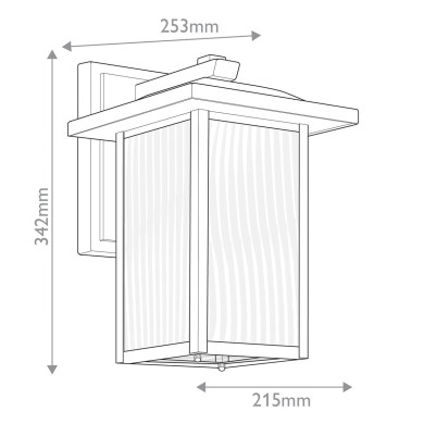 Applique Cappanna Noir et transparent 60W H34 ELSTEAD LIGHTING KL-CAPPANNA-M-BKT
