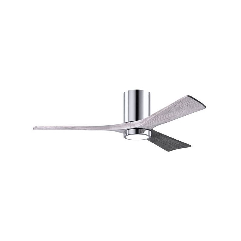 Ventilateur Plafond Irene-3HLK 132cm Chromé Poli Bois vieilli ATLAS FAN IR3HLK-CR-BW-52