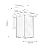 Applique Cappanna Noir et transparent 60W H26 ELSTEAD LIGHTING KL-CAPPANNA-S-BKT
