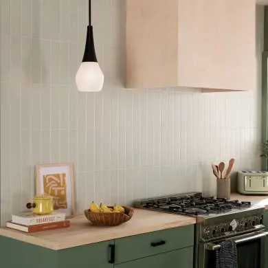 Suspension Deela Noir et opale 60W ELSTEAD LIGHTING KL-DEELA-P-BK