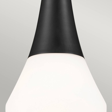 Suspension Deela Noir et opale 60W ELSTEAD LIGHTING KL-DEELA-P-BK
