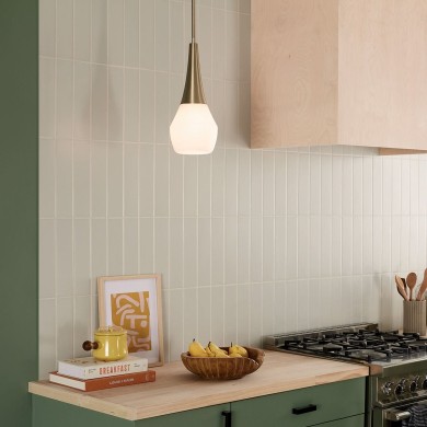 Suspension Deela Bronze et opale 60W ELSTEAD LIGHTING KL-DEELA-P-CPZ
