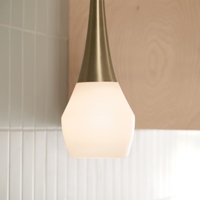 Suspension Deela Bronze et opale 60W ELSTEAD LIGHTING KL-DEELA-P-CPZ
