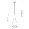 Suspension Deela Bronze et opale 60W ELSTEAD LIGHTING KL-DEELA-P-CPZ