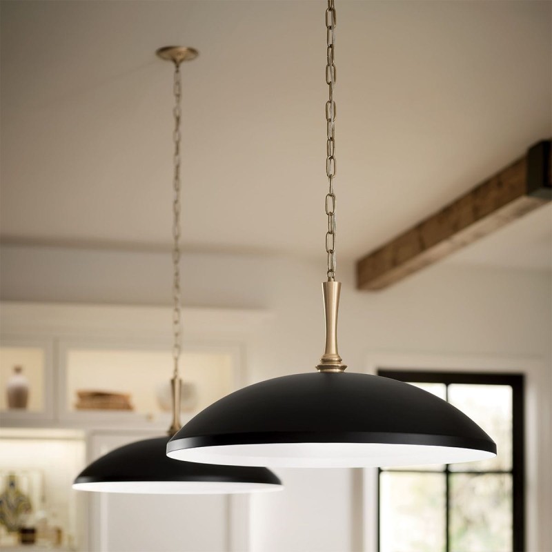 Suspension Delarosa Noir et bronze 60W ELSTEAD LIGHTING KL-DELAROSA-P-BK