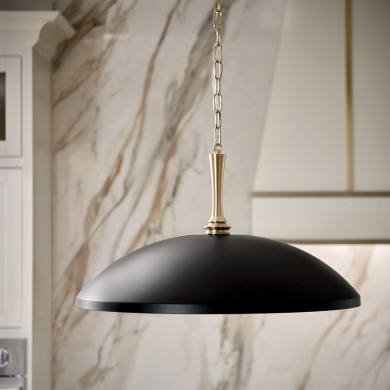 Suspension Delarosa Noir et bronze 60W ELSTEAD LIGHTING KL-DELAROSA-P-BK
