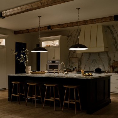 Suspension Delarosa Noir et bronze 60W ELSTEAD LIGHTING KL-DELAROSA-P-BK