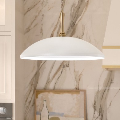 Suspension Delarosa Blanc et bronze 60W ELSTEAD LIGHTING KL-DELAROSA-P-WH