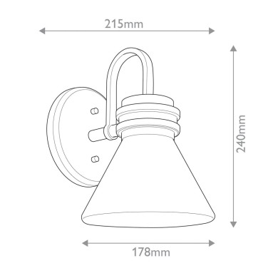 Applique Farum Noir bronze et blanc 3W LED ELSTEAD LIGHTING KL-FARUM1-BK-CPZ