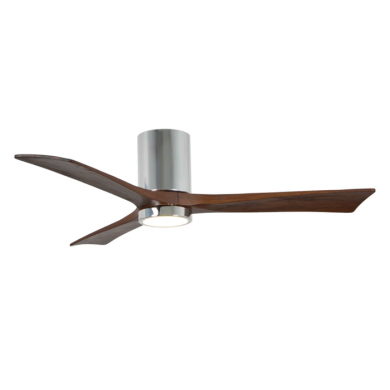 Ventilateur de plafond Irene-3H 106cm Chromé Poli Noyer ATLAS FAN IR3H-CR-WA-42