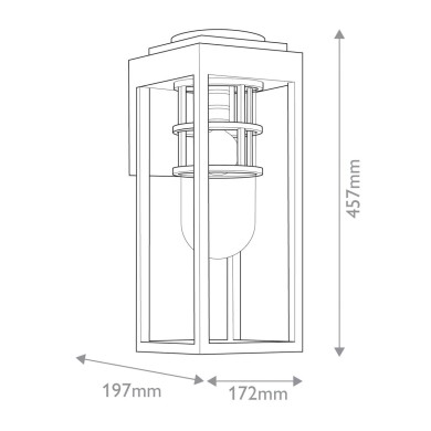 Applique Hone Noir et transparent 60W ELSTEAD LIGHTING KL-HONE-M-BKT