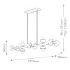 Suspension Palta Noir 10x40W ELSTEAD LIGHTING KL-PALTA-LP10-BK