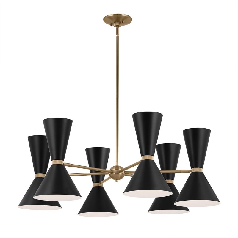 Lustre Phix Bronze et noir 12x40W  KL-PHIX-6-CBB