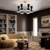 Lustre Phix Bronze et noir 12x40W  KL-PHIX-6-CBB