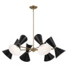 Lustre Phix Bronze et noir 12x40W  KL-PHIX-6-CBB