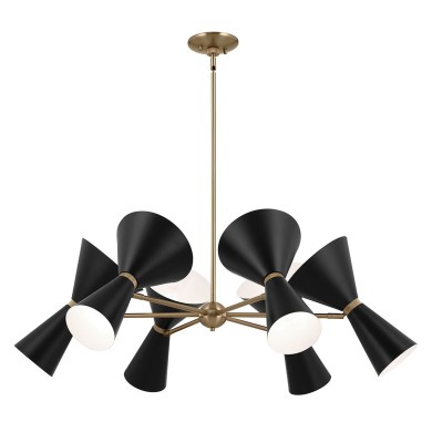 Lustre Phix Bronze et noir 12x40W  KL-PHIX-6-CBB