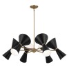 Lustre Phix Bronze et noir 12x40W  KL-PHIX-6-CBB