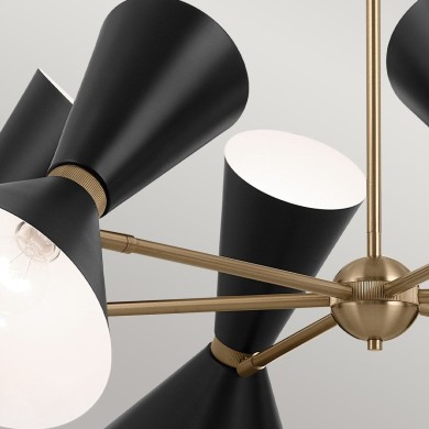 Lustre Phix Bronze et noir 12x40W  KL-PHIX-6-CBB
