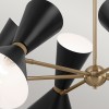 Lustre Phix Bronze et noir 12x40W  KL-PHIX-6-CBB