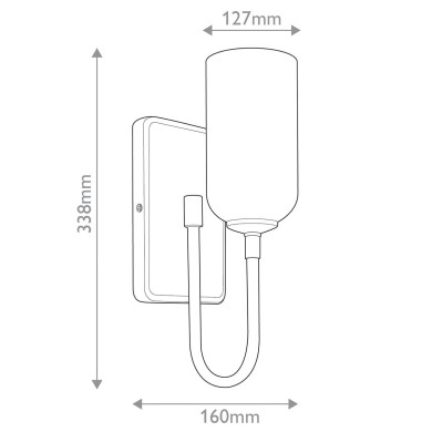 Applique Solia Bronze, noir et blanc 3W LED ELSTEAD LIGHTING KL-SOLIA-1W-CPZB