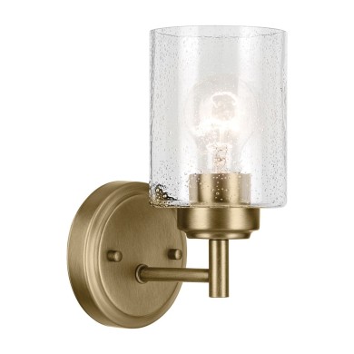 Applique Winslow Laiton et transparent 60W ELSTEAD LIGHTING KL-WINSLOW-1W-NBR