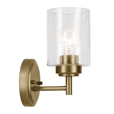 Applique Winslow Laiton et transparent 60W ELSTEAD LIGHTING KL-WINSLOW-1W-NBR