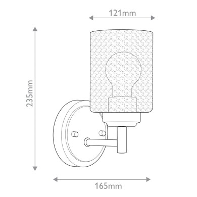 Applique Winslow Laiton et transparent 60W ELSTEAD LIGHTING KL-WINSLOW-1W-NBR