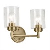 Applique Winslow Laiton et transparent 2x60W ELSTEAD LIGHTING KL-WINSLOW-2W-NBR