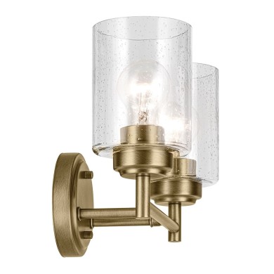 Applique Winslow Laiton et transparent 2x60W ELSTEAD LIGHTING KL-WINSLOW-2W-NBR