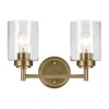 Applique Winslow Laiton et transparent 2x60W ELSTEAD LIGHTING KL-WINSLOW-2W-NBR