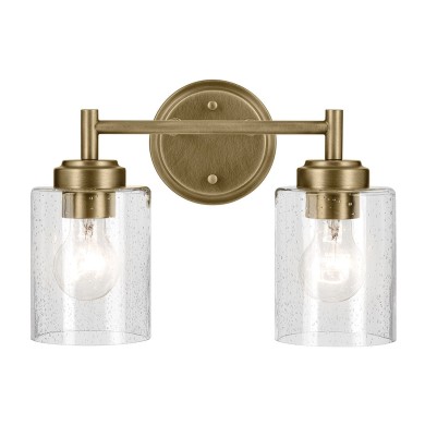 Applique Winslow Laiton et transparent 2x60W ELSTEAD LIGHTING KL-WINSLOW-2W-NBR