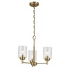 Lustre Winslow Laiton et transparent 3x60W ELSTEAD LIGHTING KL-WINSLOW3-NBR