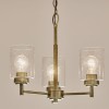 Lustre Winslow Laiton et transparent 3x60W ELSTEAD LIGHTING KL-WINSLOW3-NBR