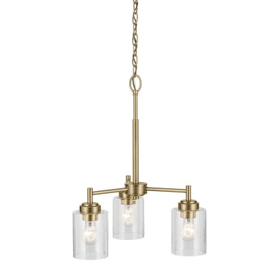 Lustre Winslow Laiton et transparent 3x60W ELSTEAD LIGHTING KL-WINSLOW3-NBR
