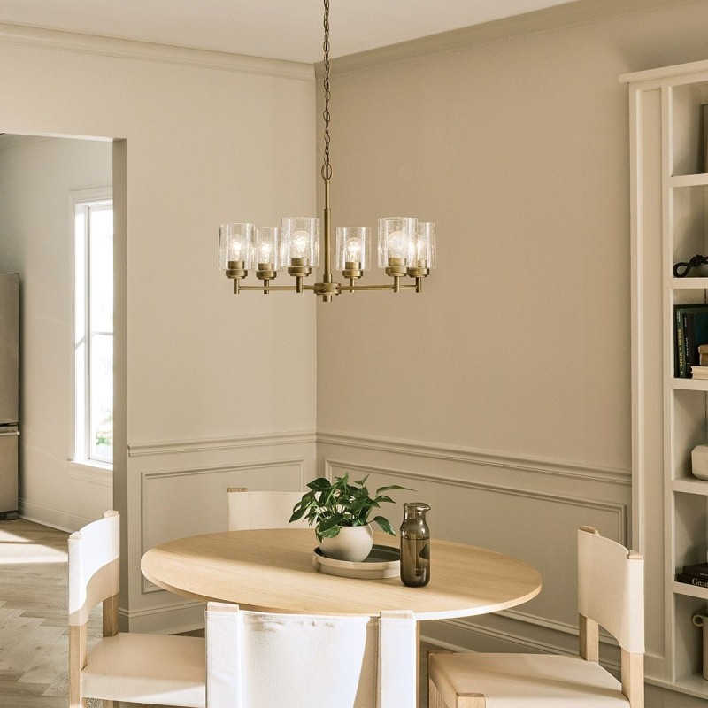 Lustre Winslow Laiton et transparent 6x60W ELS_KL-WINSLOW6-NBR KL-WINSLOW6-NBR Lustre Winslow Laiton et transparent 6x60W ELSTEAD LIGHTING KL-WINSLOW6-NBR