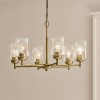 Lustre Winslow Laiton et transparent 6x60W ELSTEAD LIGHTING KL-WINSLOW6-NBR