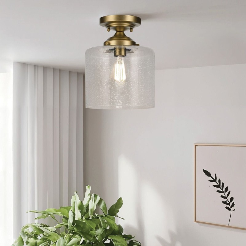 Plafonnier Winslow Laiton et transparent 60W ELSTEAD LIGHTING KL-WINSLOW-SF-NBR