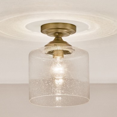 Plafonnier Winslow Laiton et transparent 60W ELSTEAD LIGHTING KL-WINSLOW-SF-NBR