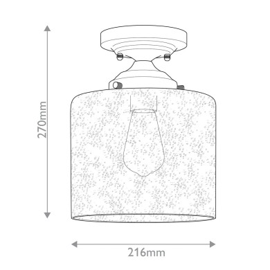 Plafonnier Winslow Laiton et transparent 60W ELSTEAD LIGHTING KL-WINSLOW-SF-NBR