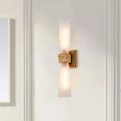 Applique Kristy Doré et opale 2x4W LED ELSTEAD LIGHTING KRISTY-2WB-DG-OPAL