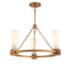 Lustre Kristy Doré et opale 3x40W ELSTEAD LIGHTING KRISTY3-DG-OPAL