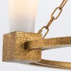 Lustre Kristy Doré et opale 3x40W ELSTEAD LIGHTING KRISTY3-DG-OPAL