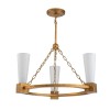 Lustre Kristy Doré et opale 3x40W ELSTEAD LIGHTING KRISTY3-DG-OPAL