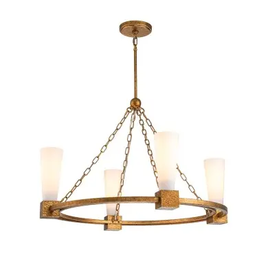 Lustre Kristy Doré et opale 4x40W ELSTEAD LIGHTING KRISTY4-DG-OPAL