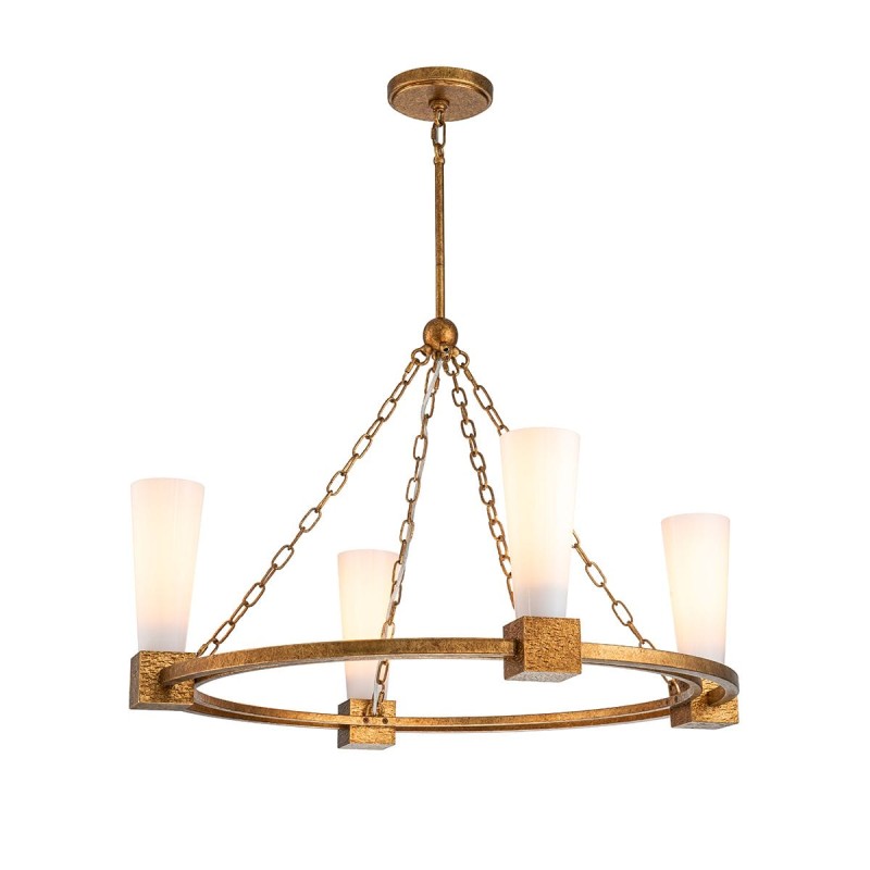 Lustre Kristy Doré et opale 4x40W ELS_KRISTY4-DG-OPAL KRISTY4-DG-OPAL Lustre Kristy Doré et opale 4x40W ELSTEAD LIGHTING KRISTY4-DG-OPAL
