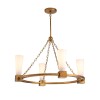 Lustre Kristy Doré et opale 4x40W ELSTEAD LIGHTING KRISTY4-DG-OPAL