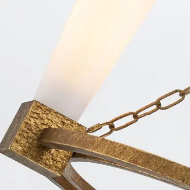 Lustre Kristy Doré et opale 4x40W ELSTEAD LIGHTING KRISTY4-DG-OPAL