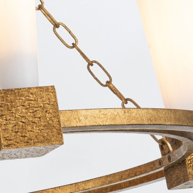 Lustre Kristy Doré et opale 4x40W ELSTEAD LIGHTING KRISTY4-DG-OPAL