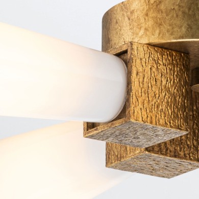 Plafonnier Kristy Doré et opale 4x40W ELSTEAD LIGHTING KRISTY-4P-DG-OPAL